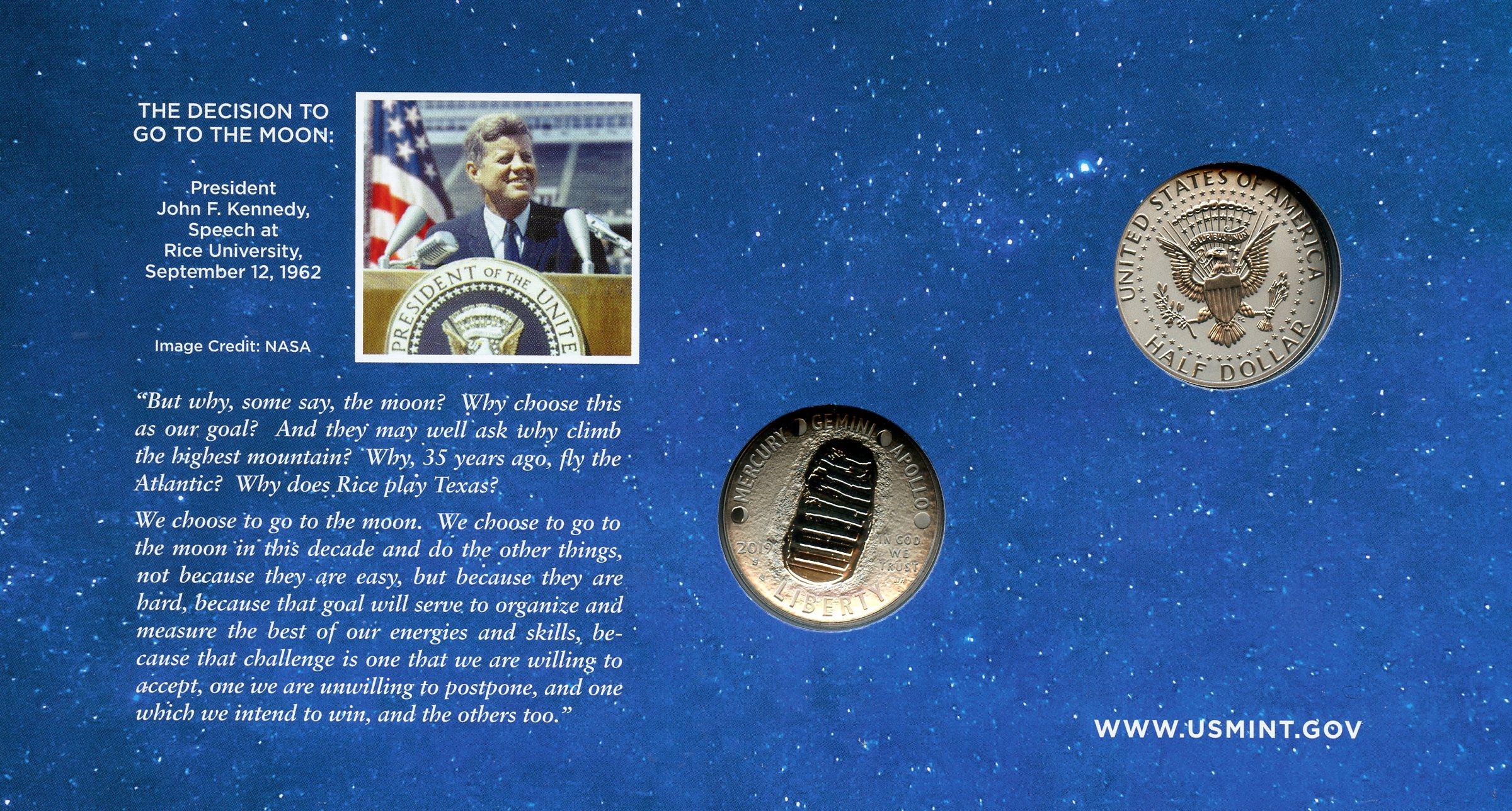 2019 Apollo 11 - 50th Anniversary Half Dollar 2-Coin Set