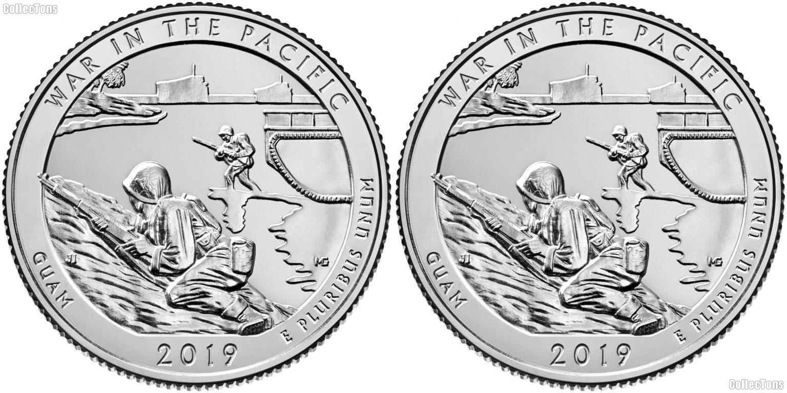 2019 P & D Guam War in the Pacific National Historical Park Quarters GEM BU America the Beautiful