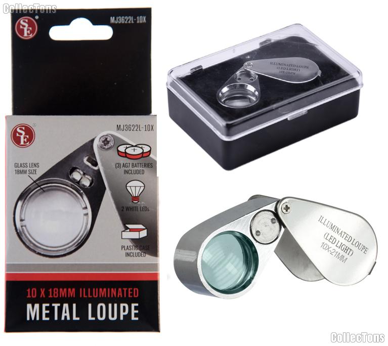 SE 10X Jeweler's Loupe Illuminated Magnifier