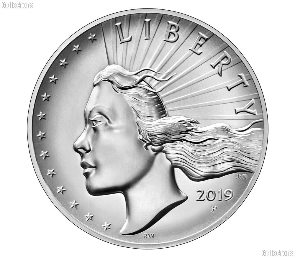 2019-P American Liberty High Relief 2.5 Ounce Silver Medal