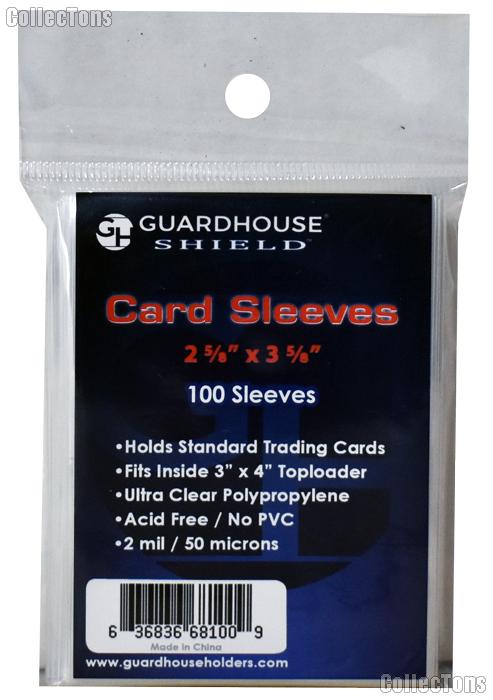 Baseball Card Sleeves 100 Sleeves for Sports and Trading Cards