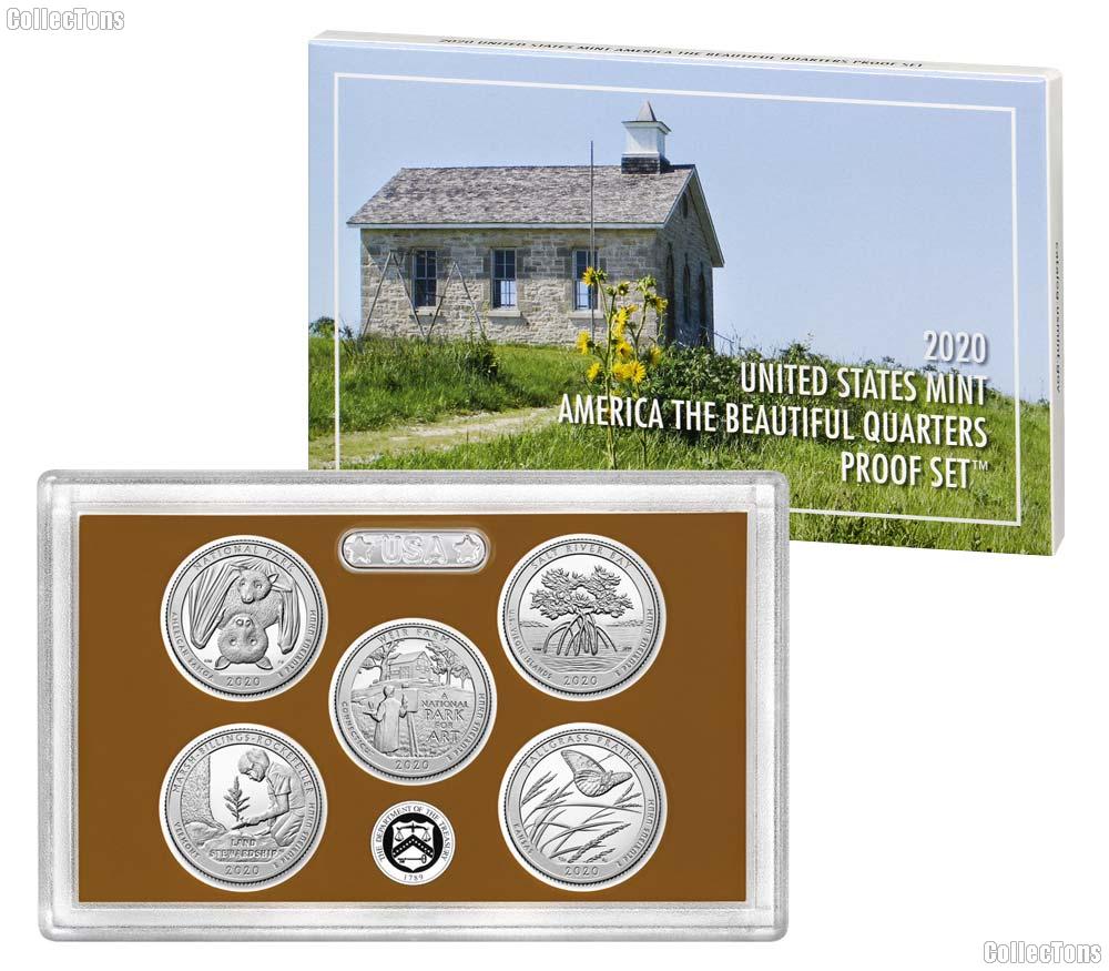 2020 QUARTER PROOF SET * ORIGINAL * 5 Coin U.S. Mint Proof Set