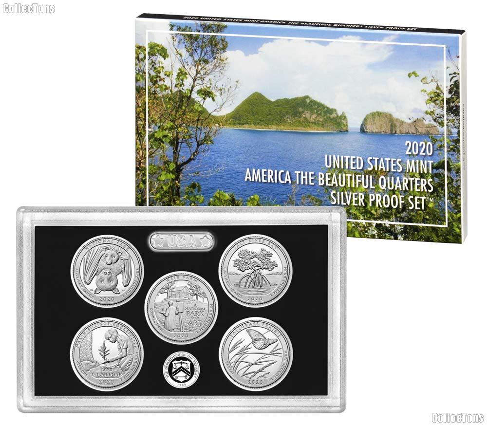 2020 QUARTER SILVER PROOF SET * ORIGINAL * 5 Coin U.S. Mint Silver Proof Set