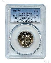 2019-W San Antonio Missions National Park Quarter in PCGS MS 65 First Week of Discovery
