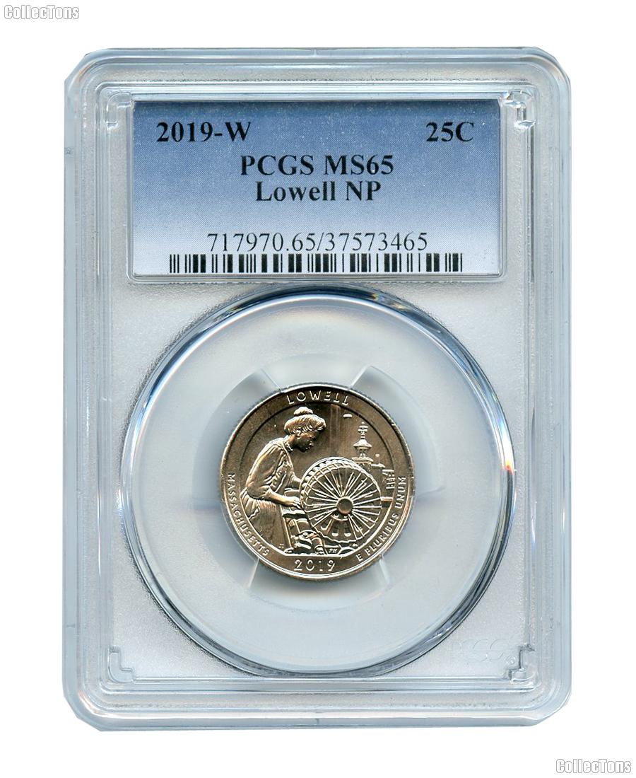 2019-W Massachusetts Lowell National Park Quarter in PCGS MS 65 Great American Coin Hunt