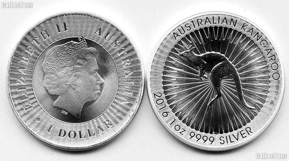 2016 Australia Kangaroo $1 One Dollar 1oz .9999 Fine Silver Coin BU