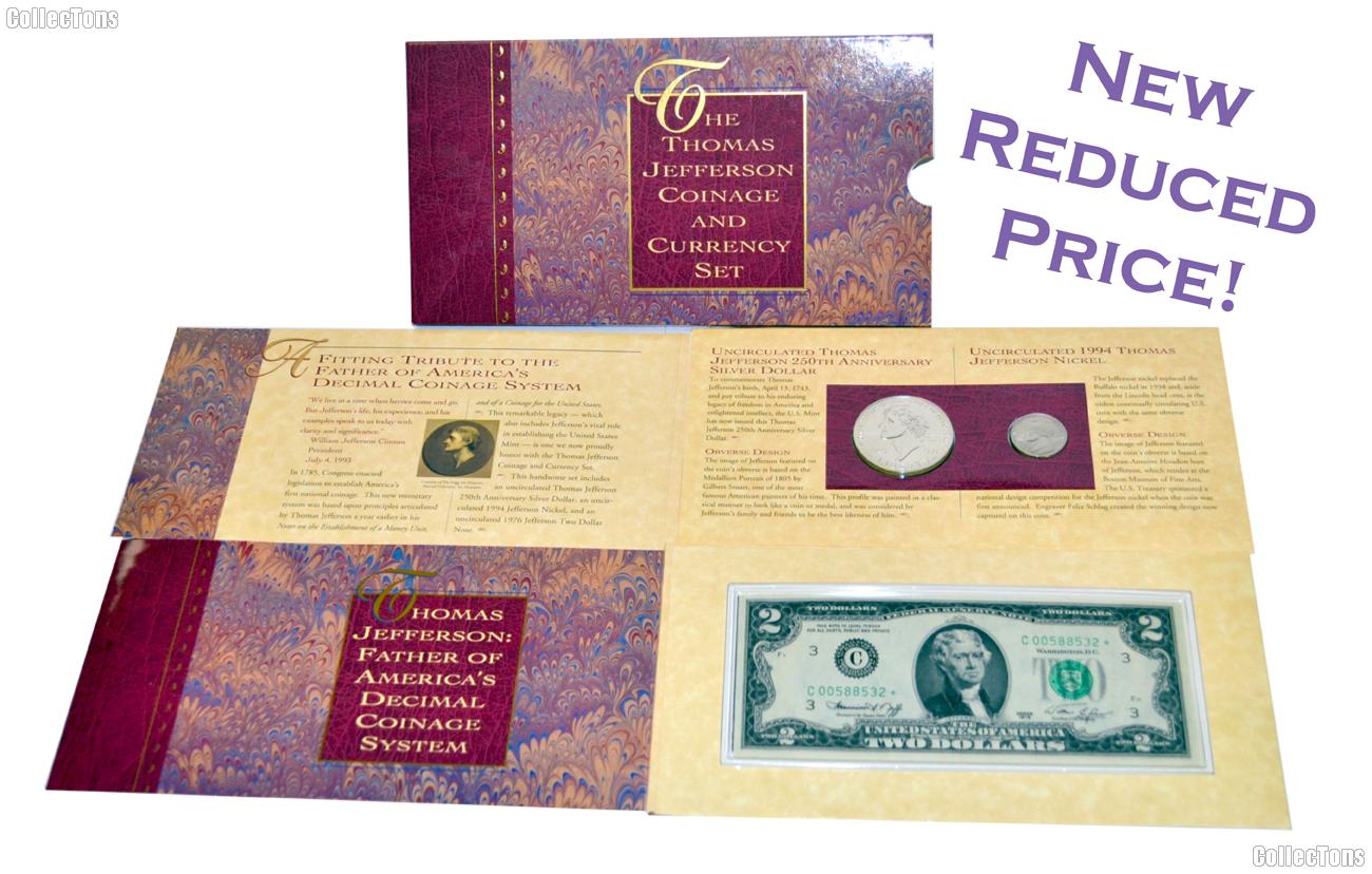 1993 Jefferson Coin & Currency Commemorative Set