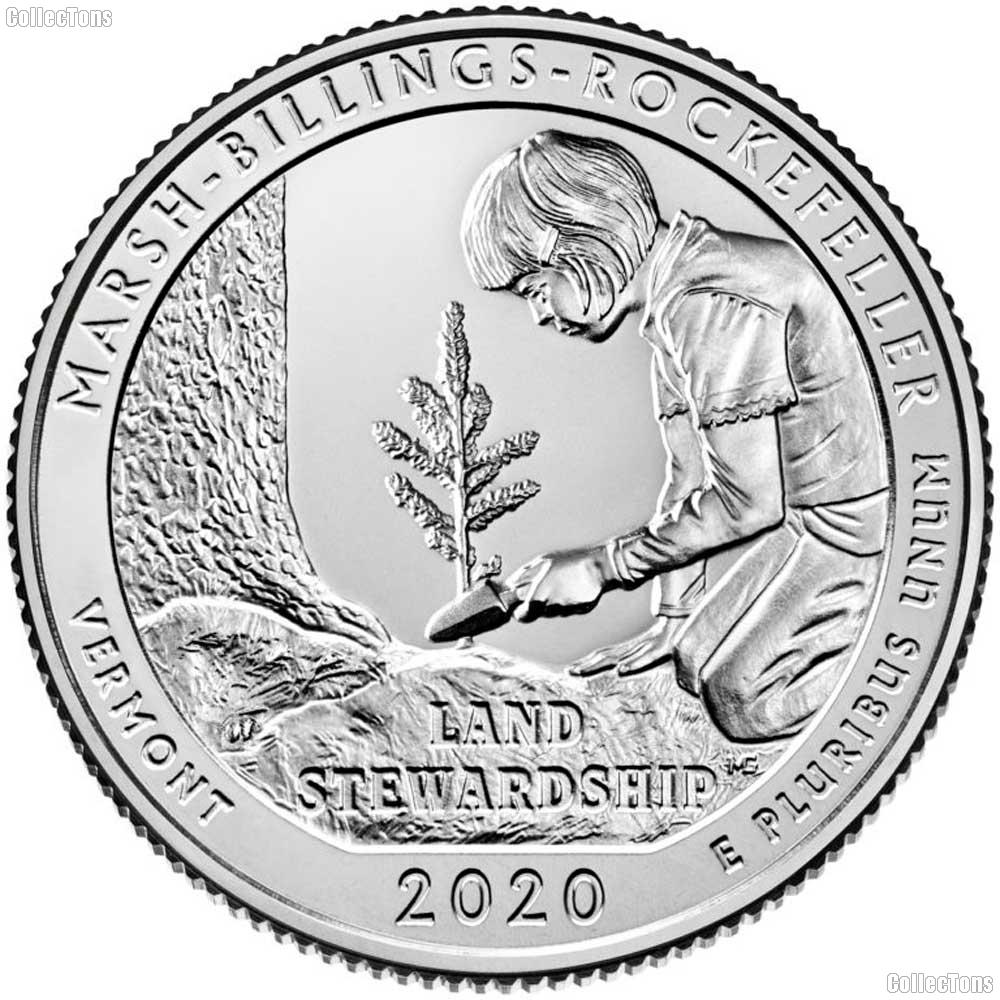 2020-S Vermont Marsh-Billings-Rockefeller National Historical Park Quarter GEM BU America the Beautiful