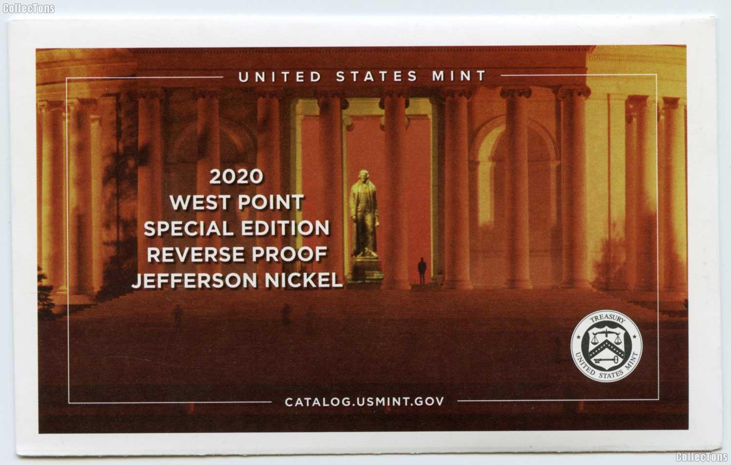 2020-W Jefferson Nickel SPECIAL REVERSE PROOF Coin 2020 Reverse Proof Nickel Coin