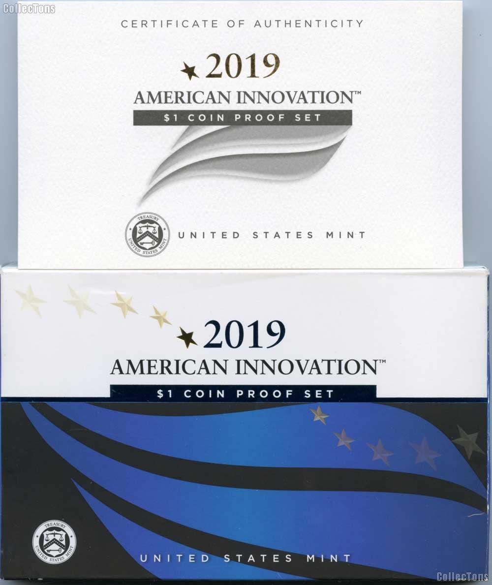 2019-S American Innovation Dollars PROOF Set In Box with COA 2019 Dollars