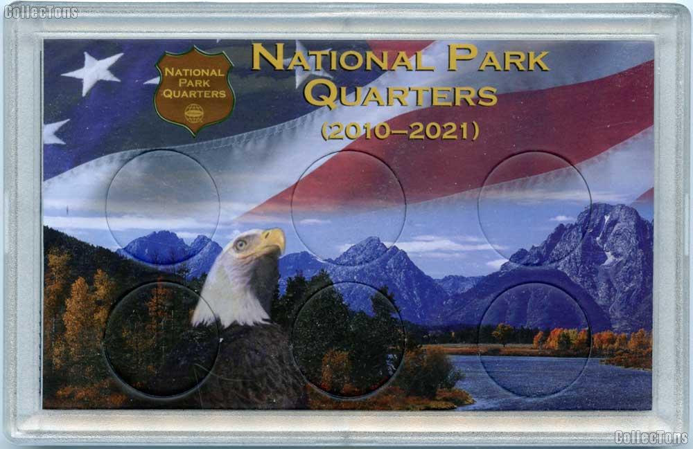 National Parks Quarters Holder by Harris 3x5 Flag & Eagle Design for America the Beautiful Quarter Program
