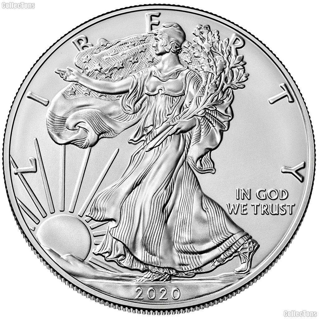 2020 Silver Eagle PROOF In Box with COA 2020-S American Silver Eagle Dollar Proof