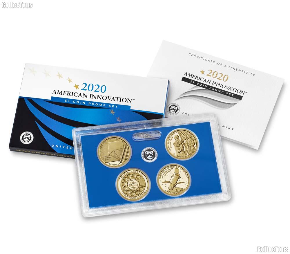 2020-S American Innovation Dollars PROOF Set In Box with COA 2020 Dollars