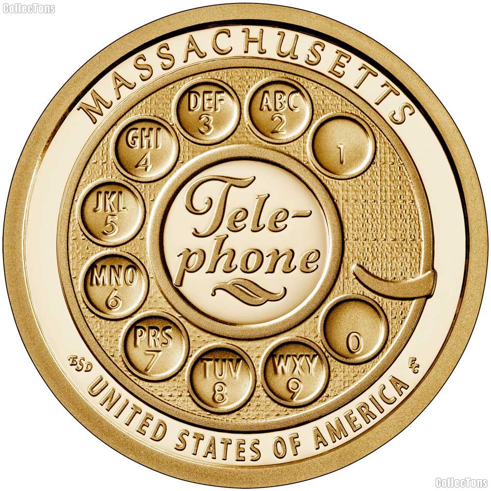 2020-S American Innovation Massachusetts Dollar PROOF Coin 2020 Dollar
