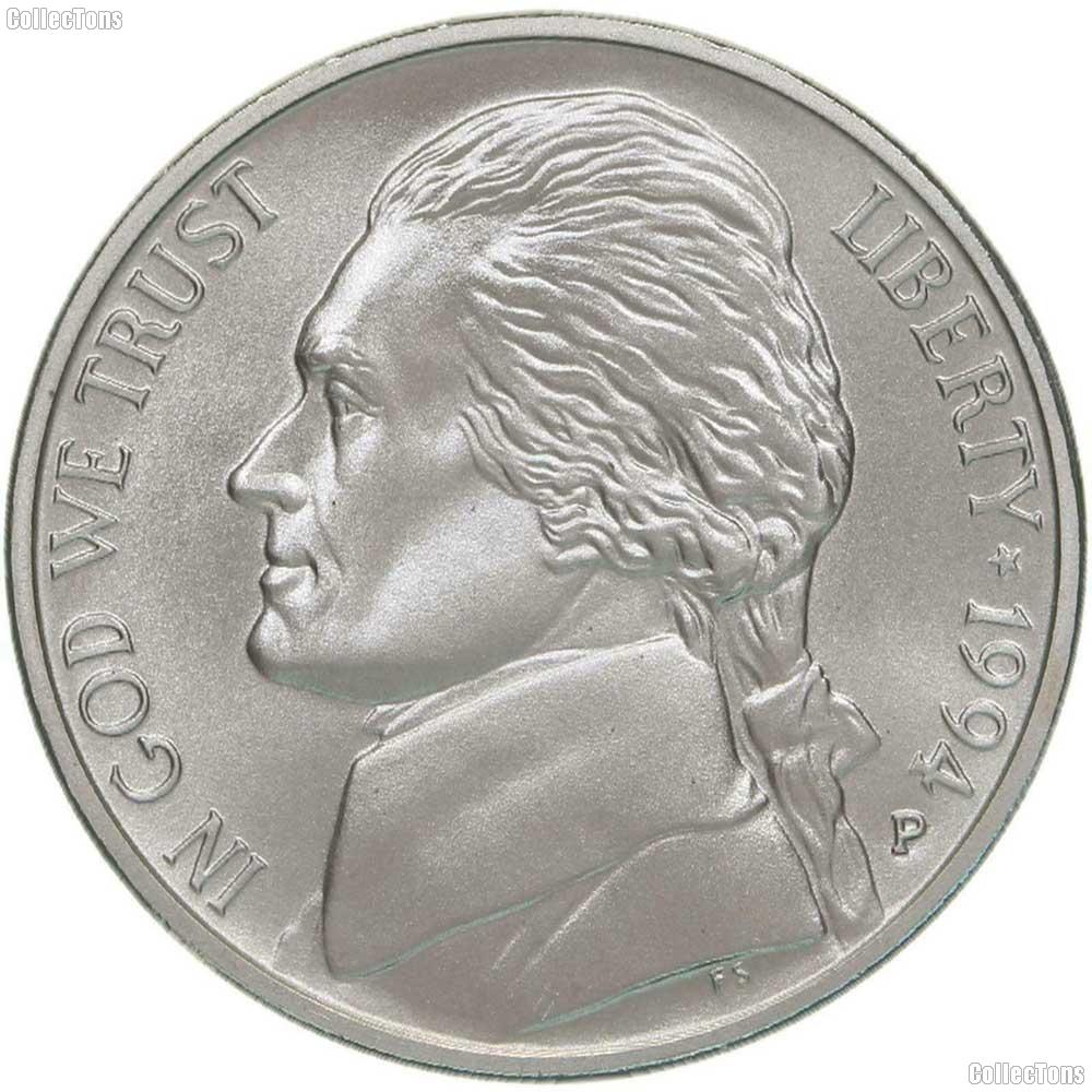 1994-P Jefferson Nickel with Matte Finish