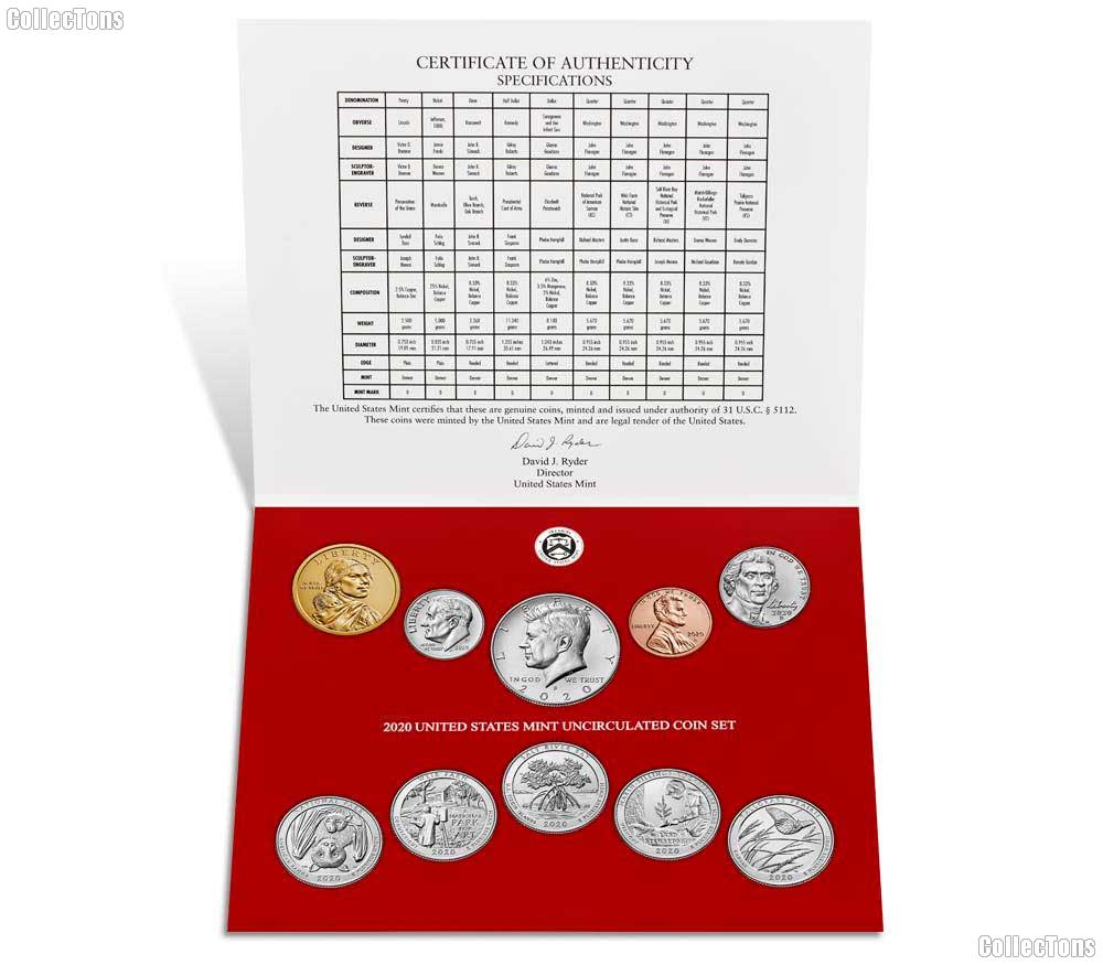 2020 Mint Set - All Original 20 Coin U.S. Mint Uncirculated Set