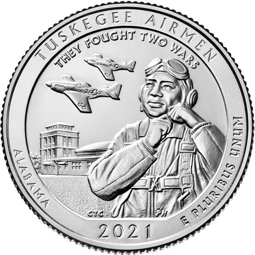 2021-D Alabama Tuskegee Airmen National Historic Site Quarter GEM BU America the Beautiful