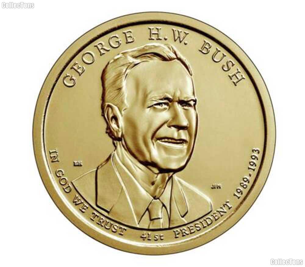 2020-D George H W Bush Presidential Dollar GEM BU