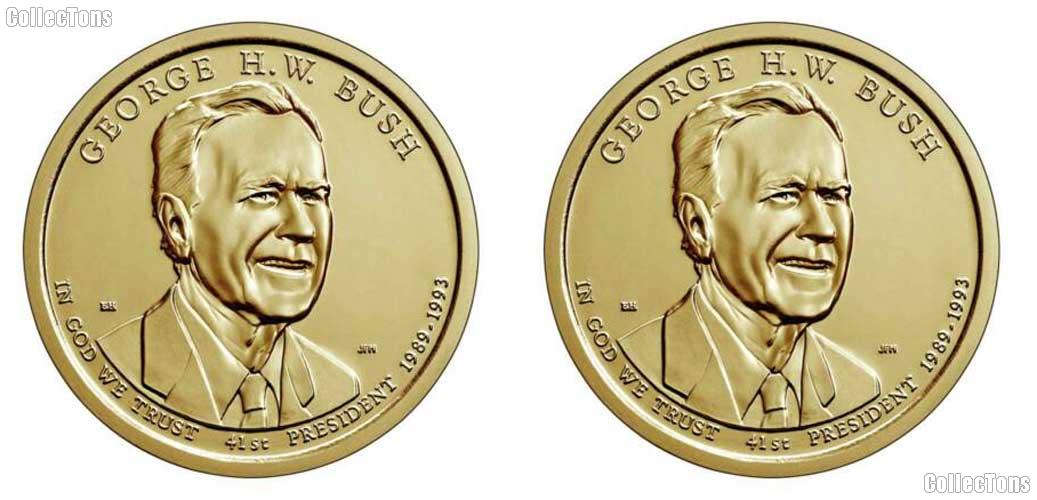 2020 P & D George H W Bush Presidential Dollar GEM BU