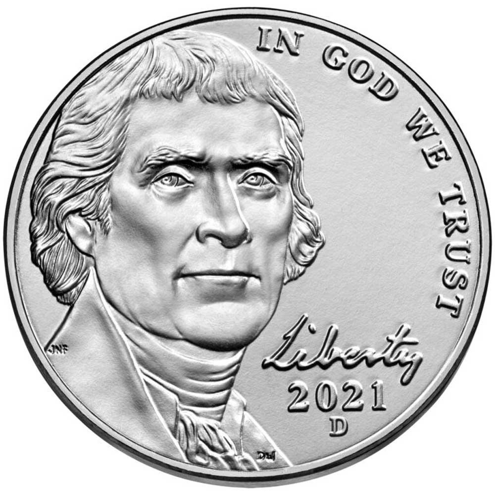 2021-D Jefferson Nickel Gem BU (Brilliant Uncirculated)