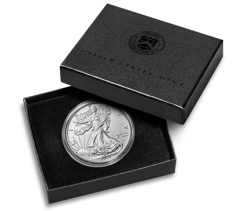 2021-W Burnished BU American Silver Eagle (Type 2 New Design)  * 1oz Silver