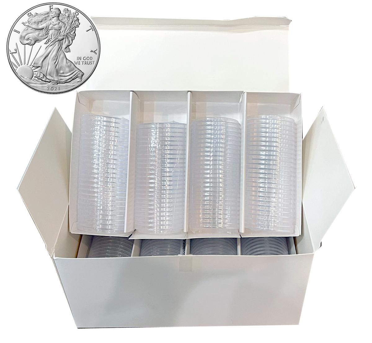 100 Lighthouse Coin Capsules for 41mm Coins AMERICAN SILVER EAGLE DOLLAR