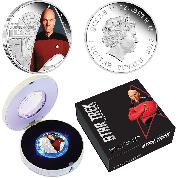 Star Trek 2015 Captain Jean-Luc Picard 1oz Silver Proof Coin Collector's Set