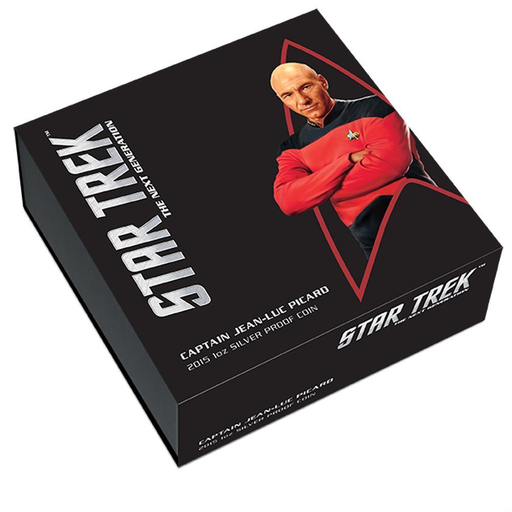 Star Trek 2015 Captain Jean-Luc Picard 1oz Silver Proof Coin Collector's Set