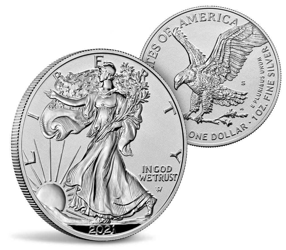 2021 American Silver Eagle Two Coin 1 oz Reverse Proof Set Designer Edition