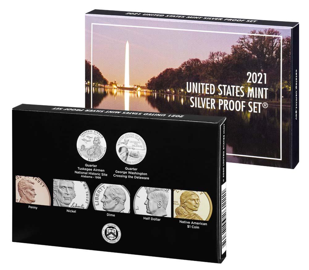 2021 SILVER PROOF SET * ORIGINAL * 7 Coin U.S. Mint Proof Set