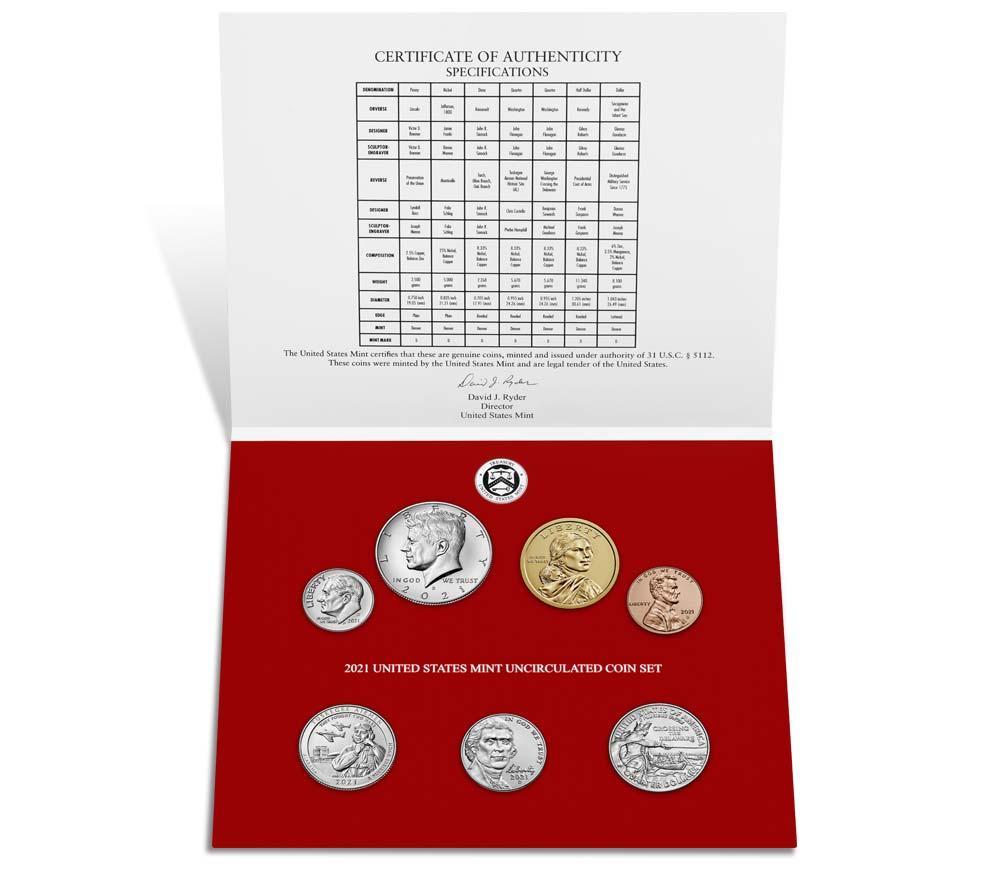 2021 Mint Set - All Original 14 Coin U.S. Mint Uncirculated Set