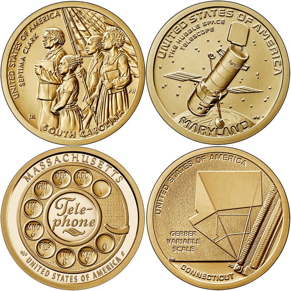 2020-P American Innovation Dollar Set UNC Full Year Set of 4 Coins from Philadelphia Mint