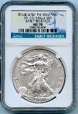 2012 (S) American Silver Eagle Dollar in Early Releases NGC MS 70