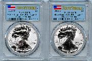 2021 American Silver Eagle Two Coin 1 oz Reverse Proof Set Designer Edition in PCGS First Strike PR 70