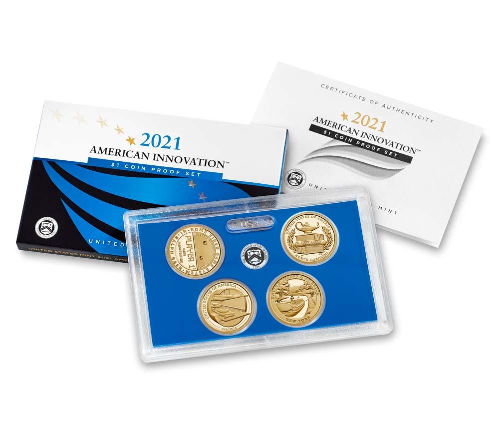 2021-S American Innovation Dollars PROOF Set In Box with COA 2021 Dollars
