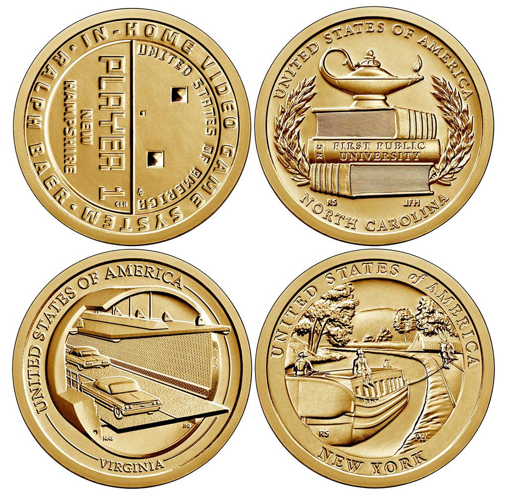 2021-P American Innovation Dollar Set UNC Full Year Set of 4 Coins from Philadelphia Mint
