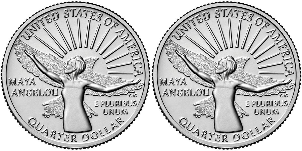 2022 P & D Maya Angelou American Women Quarters GEM BU