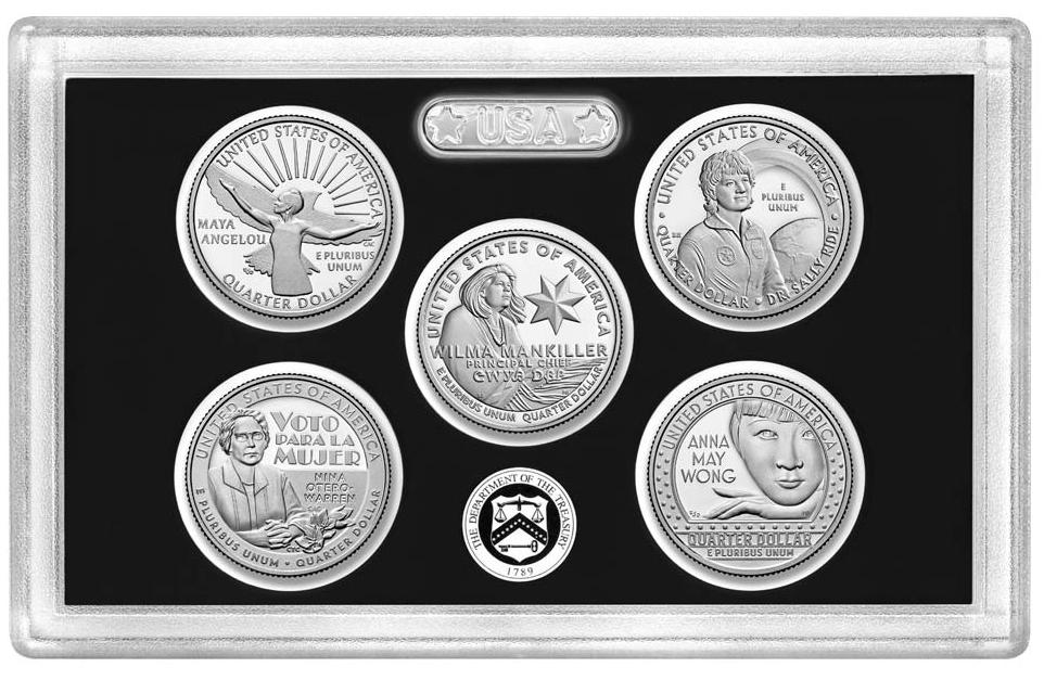 2022 American Women Quarters SILVER PROOF SET 5 Coin U.S. Mint