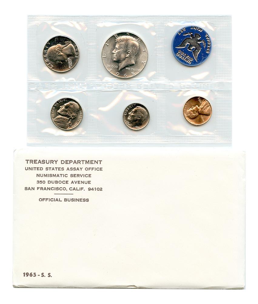 1965 SMS U.S. Special Mint Set - All Original 5 Coin Special Mint Set