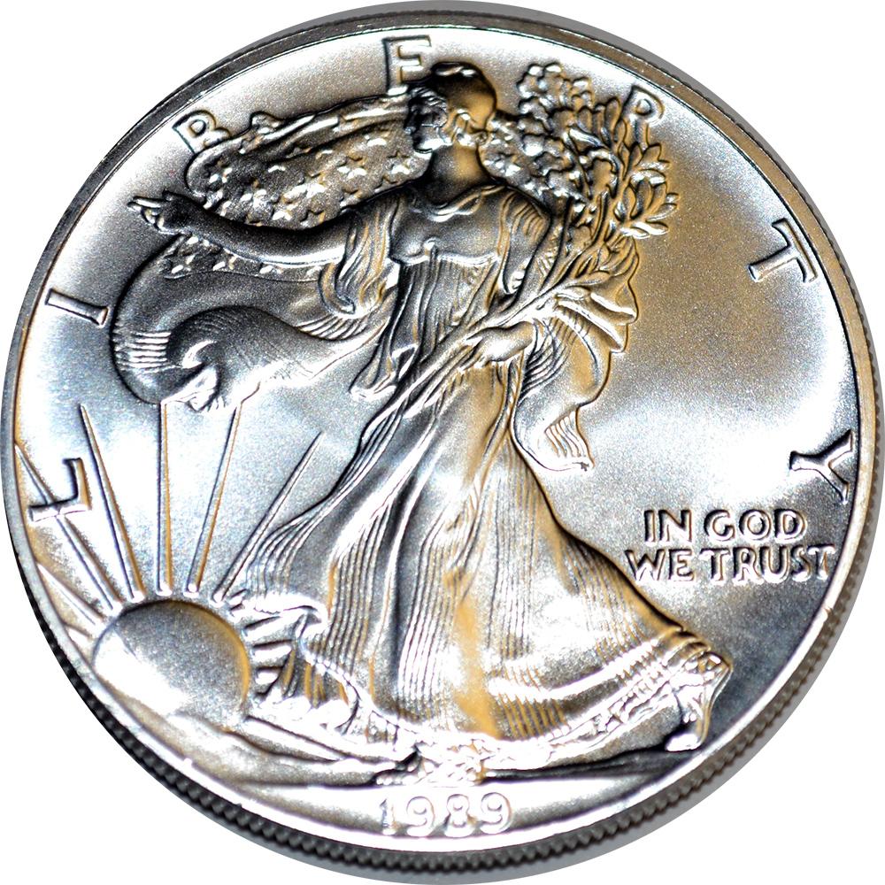 1989 BU American Silver Eagle Dollars