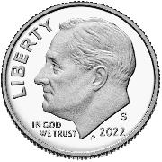 2022-S Roosevelt Dime PROOF Coin 2022 Dime