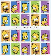 2009 Simpsons 44 Cent US Postage Stamp Unused Booklet of 20 Scott #4399 - #4403