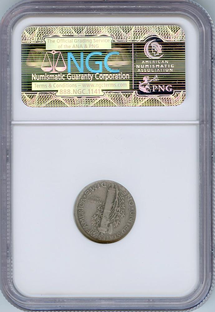 1921-D Key Date Mercury Silver Dime in NGC VF 30