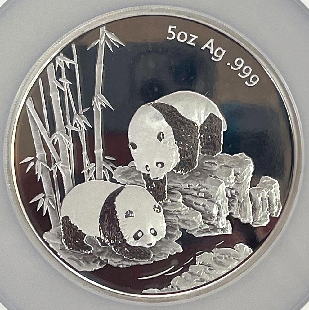 2013 NGC Gem Proof 5oz Silver China Medal Panda Long Beach Coin Expo