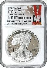 2020-W WWII V75 Privy American Silver Eagle Dollar PROOF First Releases NGC PF 70 ULTRA CAMEO