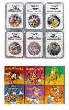 2014 Disney Limited Edition 1oz Silver Proof Six Coin Set in NGC PF 70 Ultra Cameo from Niue