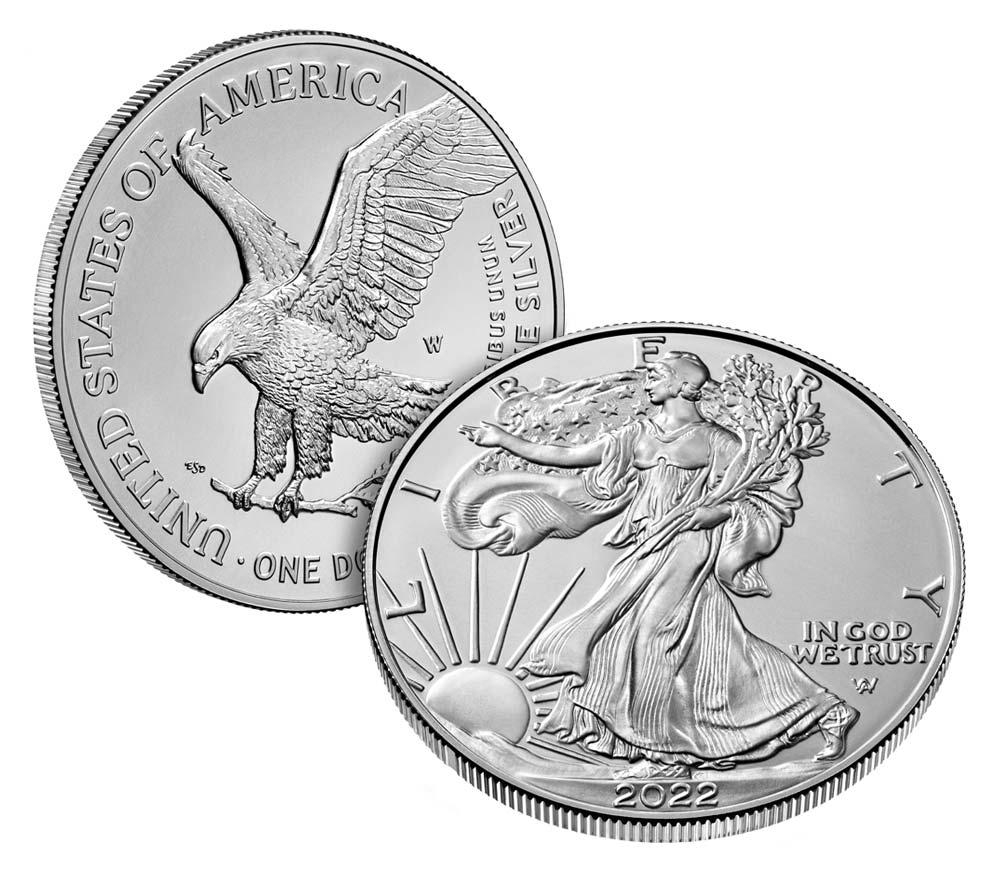 2022-W Burnished BU American Silver Eagle * 1oz Silver