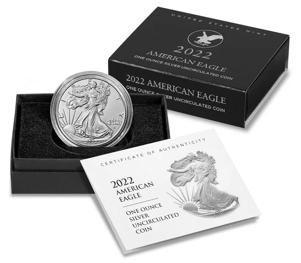 2022-W Burnished BU American Silver Eagle * 1oz Silver