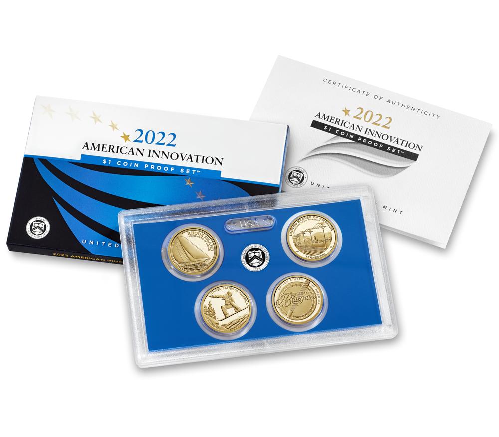 2022-S American Innovation Dollars PROOF Set In Box with COA 2022 Dollars