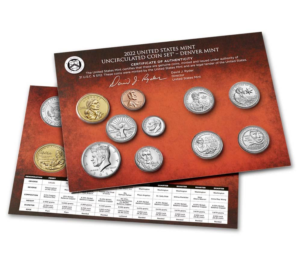 2022 Mint Set - All Original 20 Coin U.S. Mint Uncirculated Set